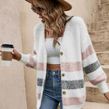 Gilet Femme en Tricot Maille Col En V Autumn Collection