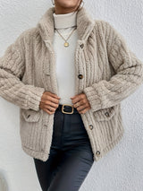 Vestă damă din catifea poliester Cardigan modă casual
