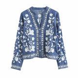 Gilet Femme Floral Styl Boutonnée Cardigan Boutonné