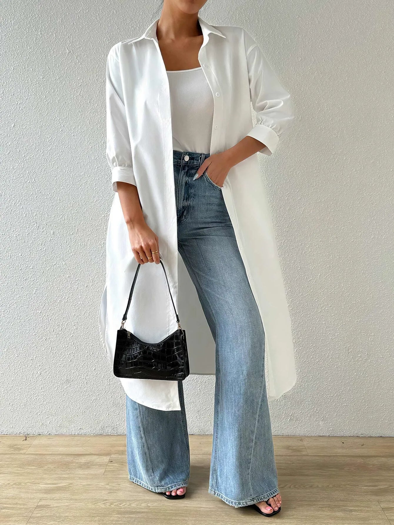 Cardigan Femme Long Légère Décontracté 1