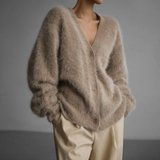 Gilet Femme Oversize Col V Cachemir Autumn Collection