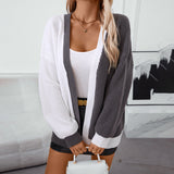 Gilet Femme Texturé Ouvert Décontracté Maille