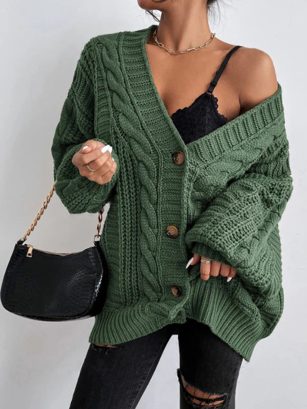 Cardigan Femme Torsadé Confortable Décontracté 7