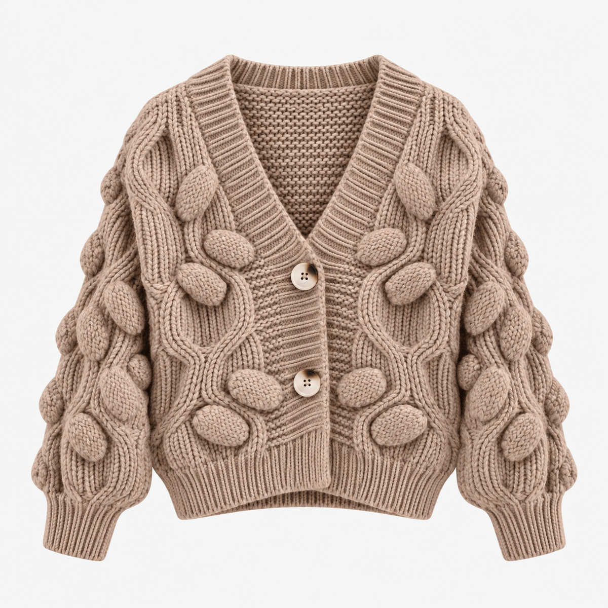 Dámský volnočasový růžový pletený cardigan
