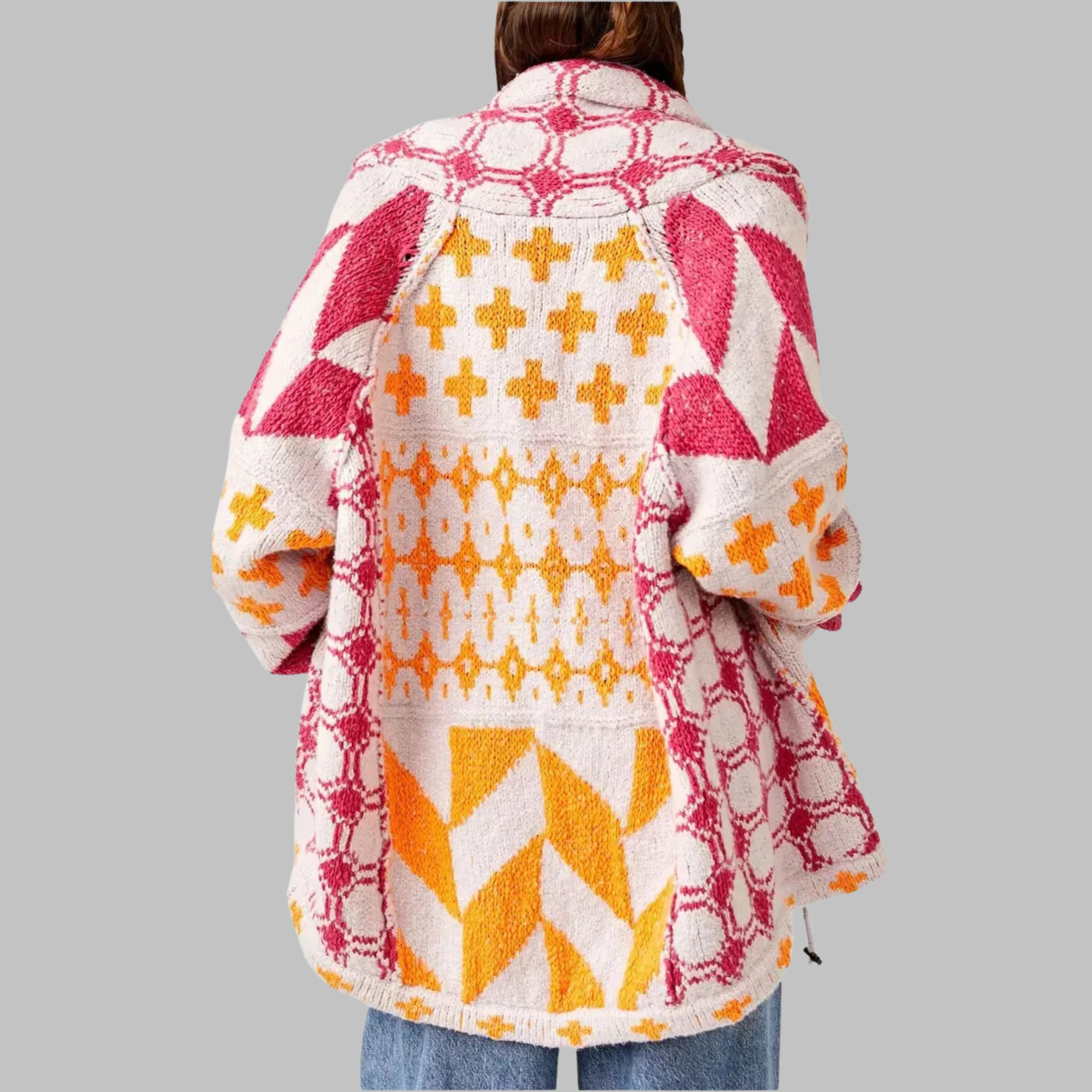 Cardigan Femme Vintage Surdimensionné Chic 7