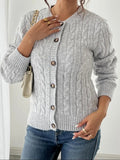 Gilet Torsadé pour Femme Maille Cardigan Mode Automne