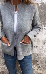 Gilet Zippé pour Femme Cardigan Décontracté