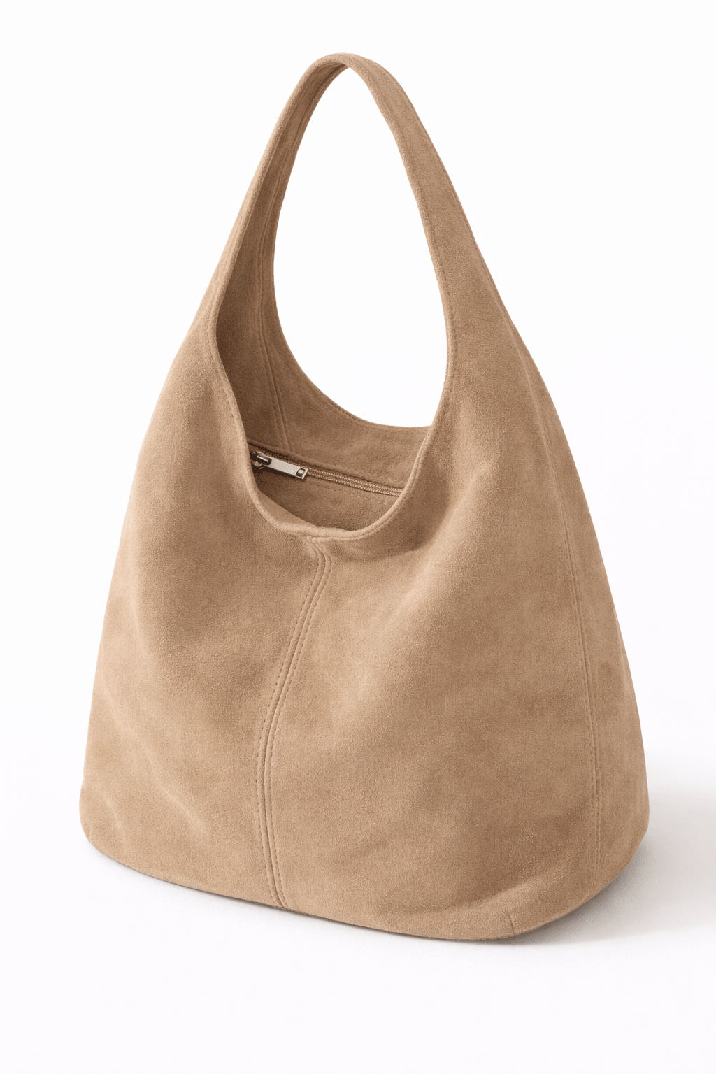 Sac Cabas en Suede avec Fermeture Eclair