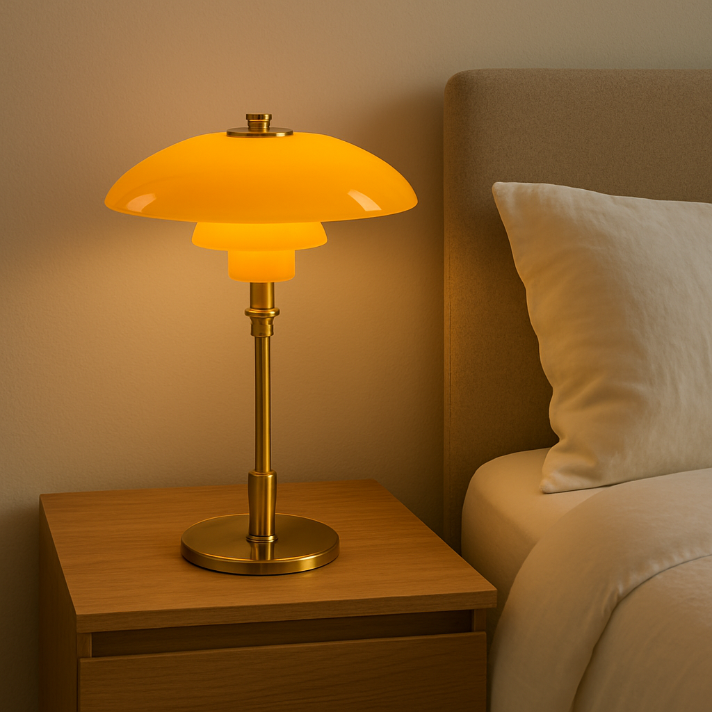 Lampe de table moderne de designer danois - Abat-jour superposé, LED