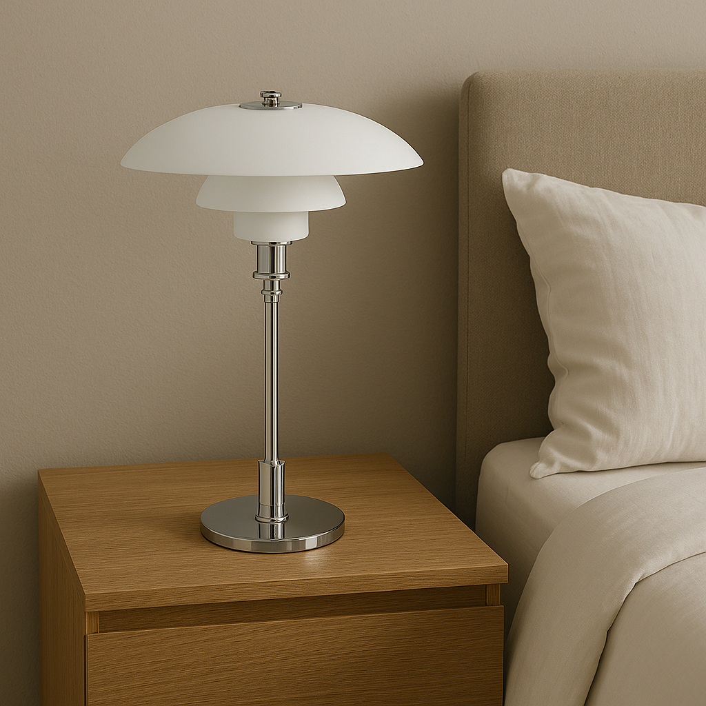 Lampe de table moderne de designer danois - Abat-jour superposé, LED