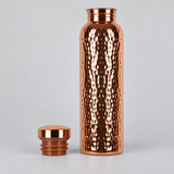 Gourde en cuivre martelée 800 ml - Style artisanal, anti-fuite