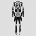 Combinaison Squelette Costume d'Halloween pour Adultes - Manches Longues