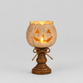 Citrouille d'Halloween Décoration LED avec Bougie Électronique - 12/15/18 cm