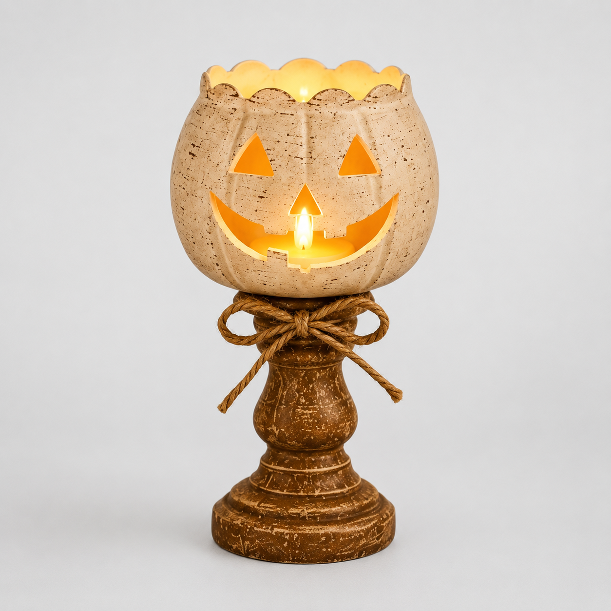 Citrouille d'Halloween Décoration LED avec Bougie Électronique - 12/15/18 cm
