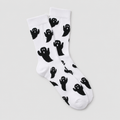 Chaussettes unisexe Halloween fantôme noir et blanc - motif