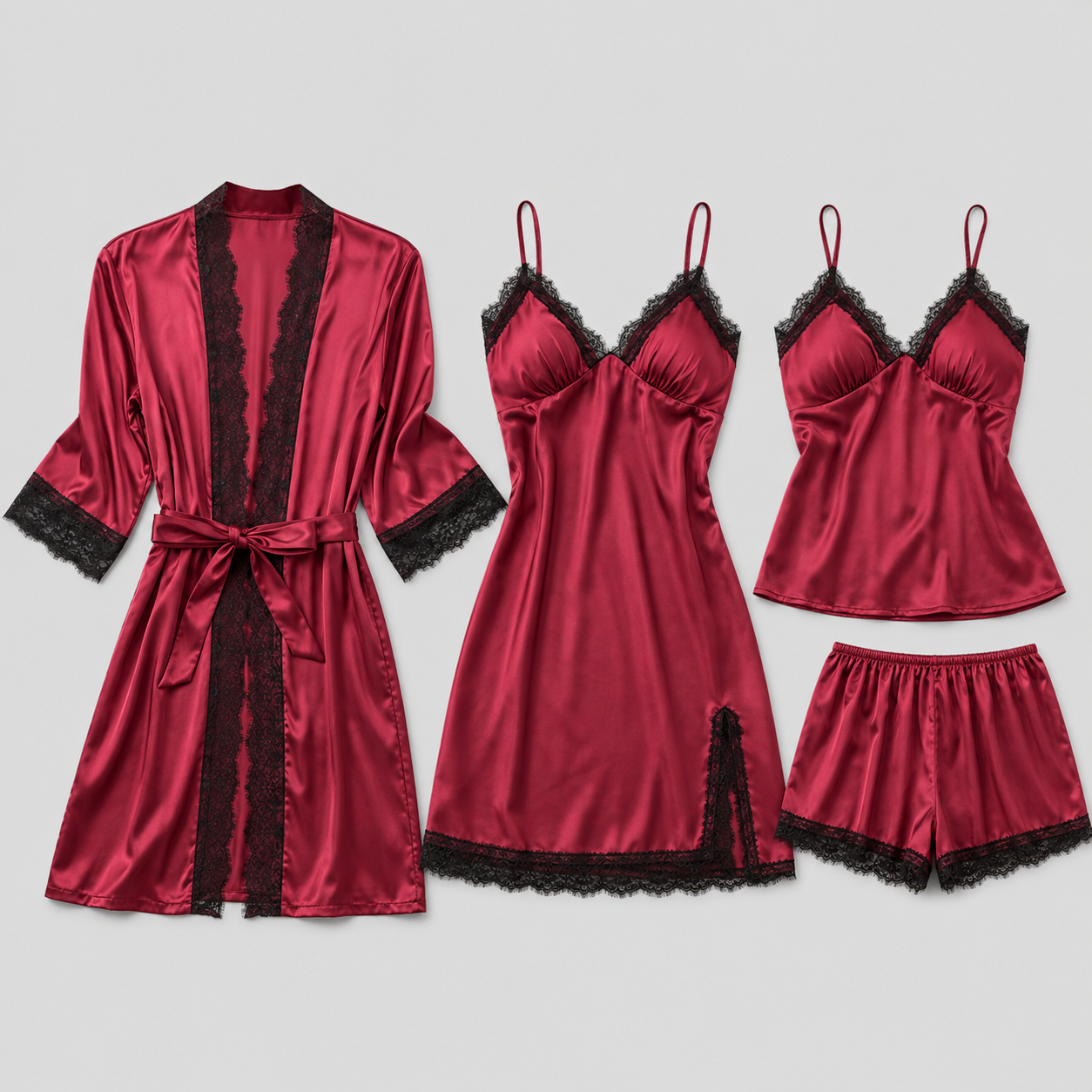 Pijama damă satin 2 piese elegant, confortabil și moale