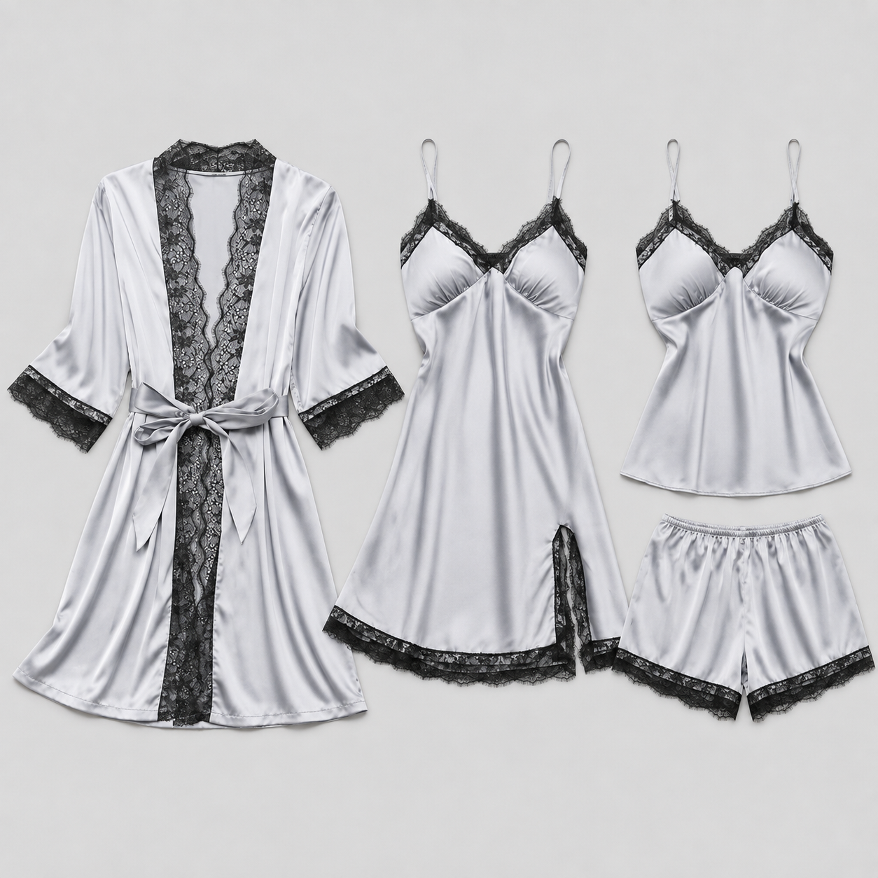 Pijama damă satin 2 piese elegant, confortabil și moale