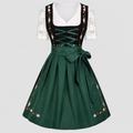 Robe Dirndl Classique Verte pour Femme Style Oktoberfest