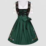 Robe Dirndl Classique Verte pour Femme Style Oktoberfest