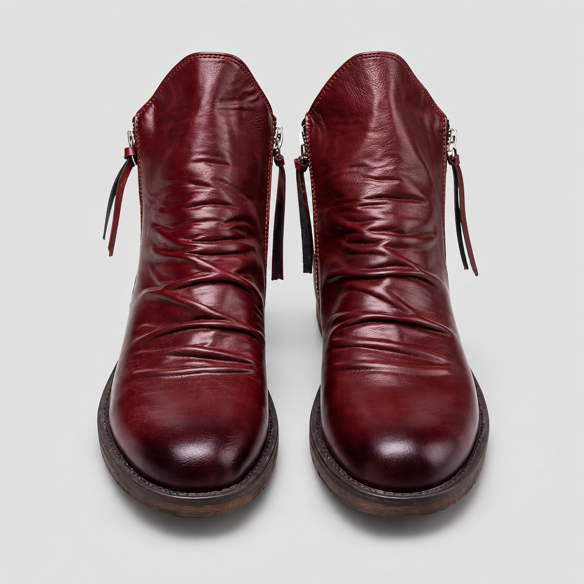 Bottes hommes microfibre élégantes - Bout pointu à lacets