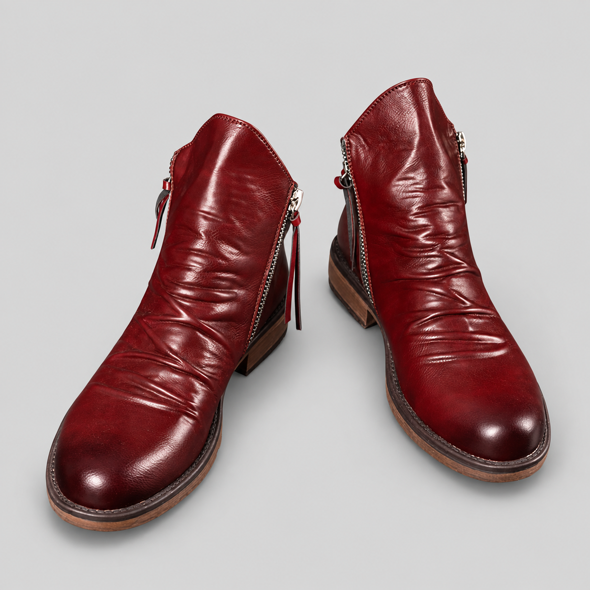 Bottes hommes microfibre élégantes - Bout pointu à lacets