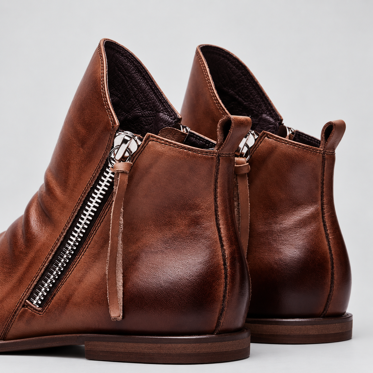 Bottes hommes microfibre élégantes - Bout pointu à lacets