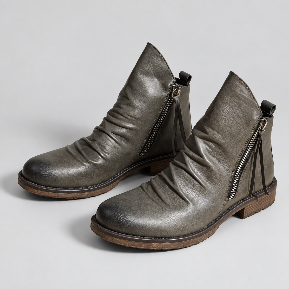 Bottes hommes microfibre élégantes - Bout pointu à lacets