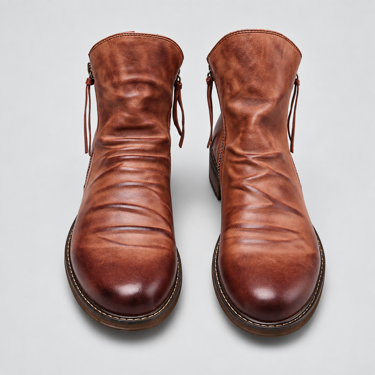 Bottes hommes microfibre élégantes - Bout pointu à lacets