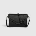 Sac Bandoulière Noir avec Détail Chaîne – Élégant & Polyvalent