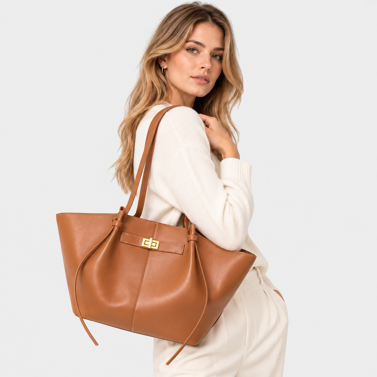 Sac Cabas de Luxe – Sac à Main en Cuir Végan pour le Travail & le Quotidien