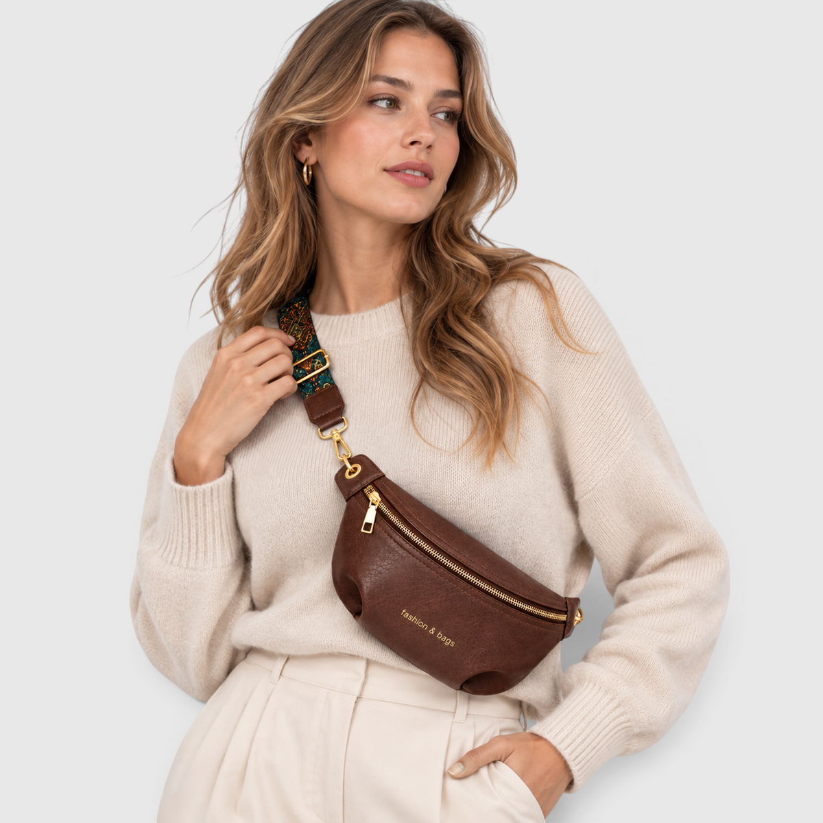 Sac Banane Tendance en Cuir PU avec Sangle Large – Parfait au Quotidien
