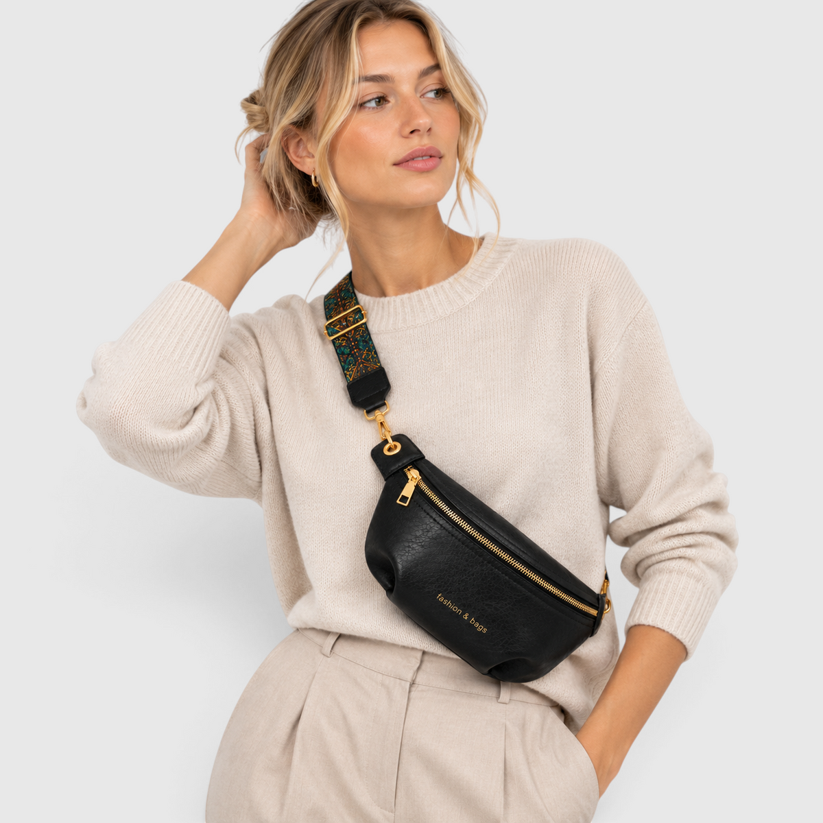 Sac Banane Tendance en Cuir PU avec Sangle Large – Parfait au Quotidien