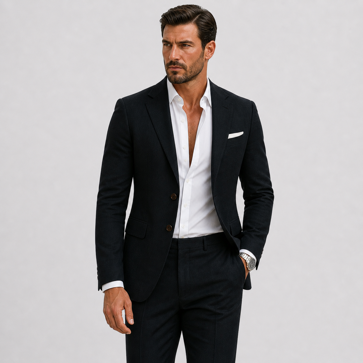 Robe Homme Slim Fit en Lin Élégant Été - Parfait pour les Cérémonies et Événements