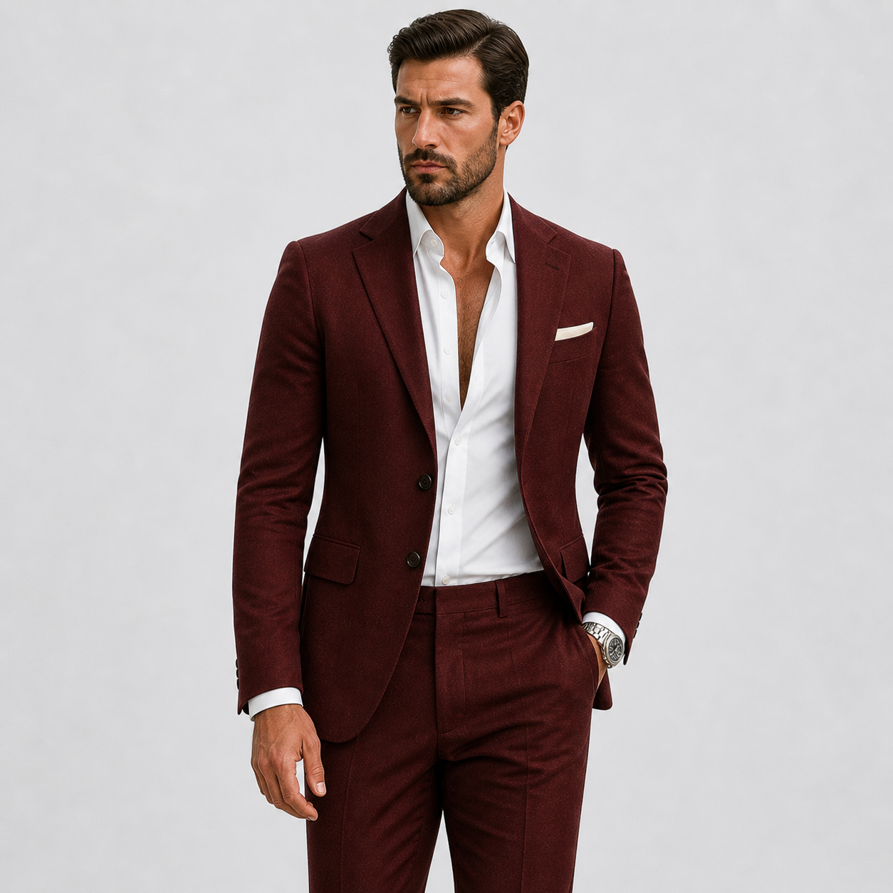 Robe Homme Slim Fit en Lin Élégant Été - Parfait pour les Cérémonies et Événements