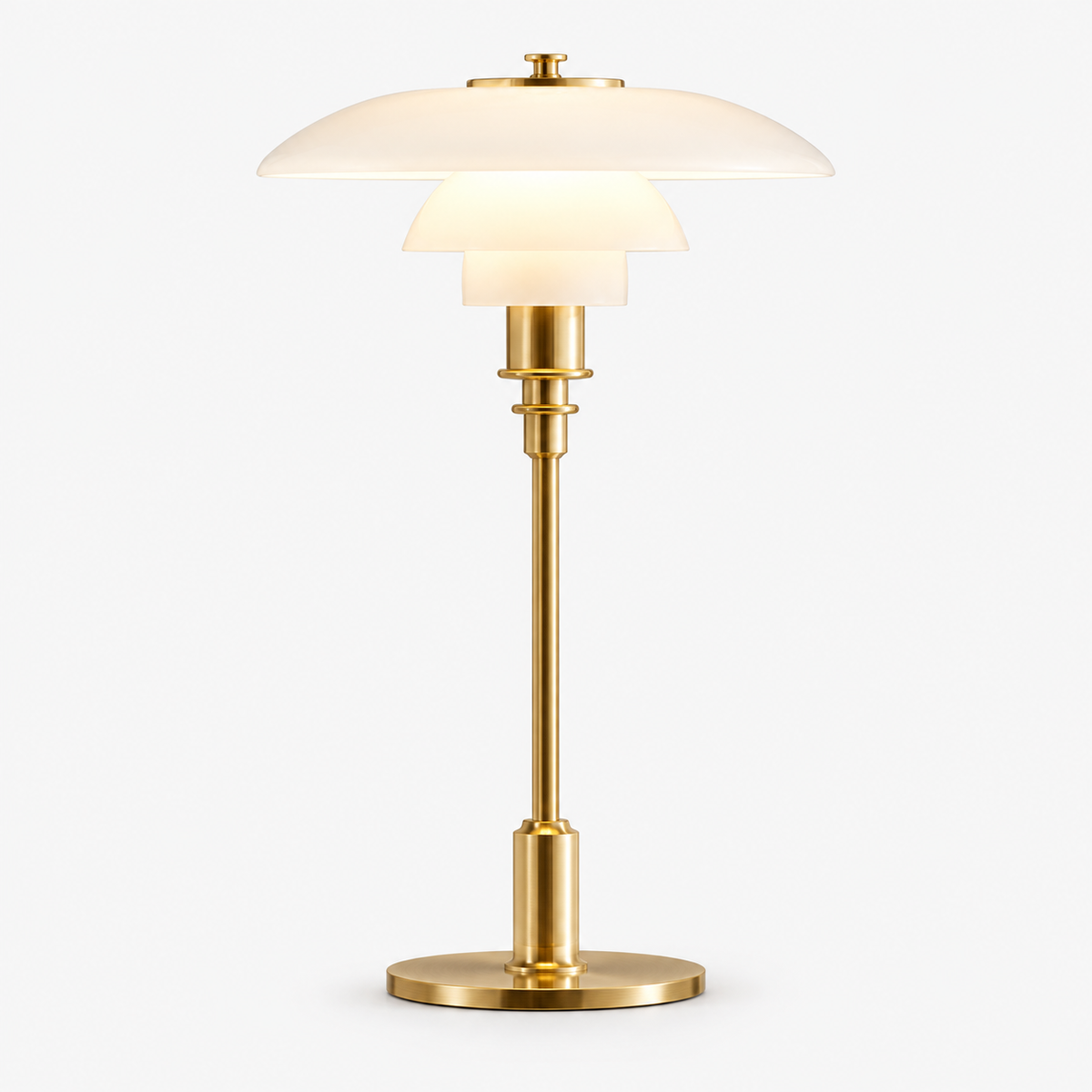 Lampe de table moderne de designer danois - Abat-jour superposé, LED