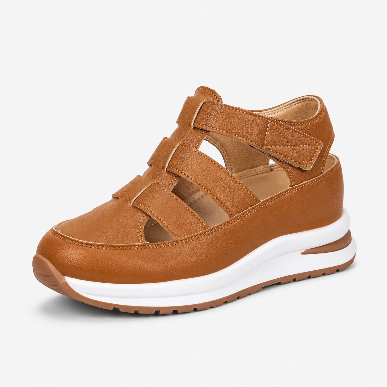 Bequeme und ergonomische Damensandalen aus schwarzem Leder