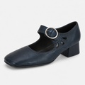 Chaussures Vintage à Petit Talon et Boucle Confortable Femme