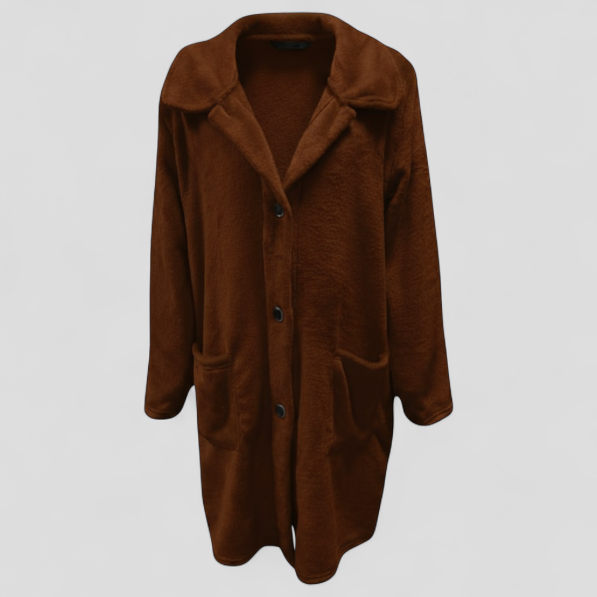 Veste Femme Longue en Laine Polyester Autumn Collection