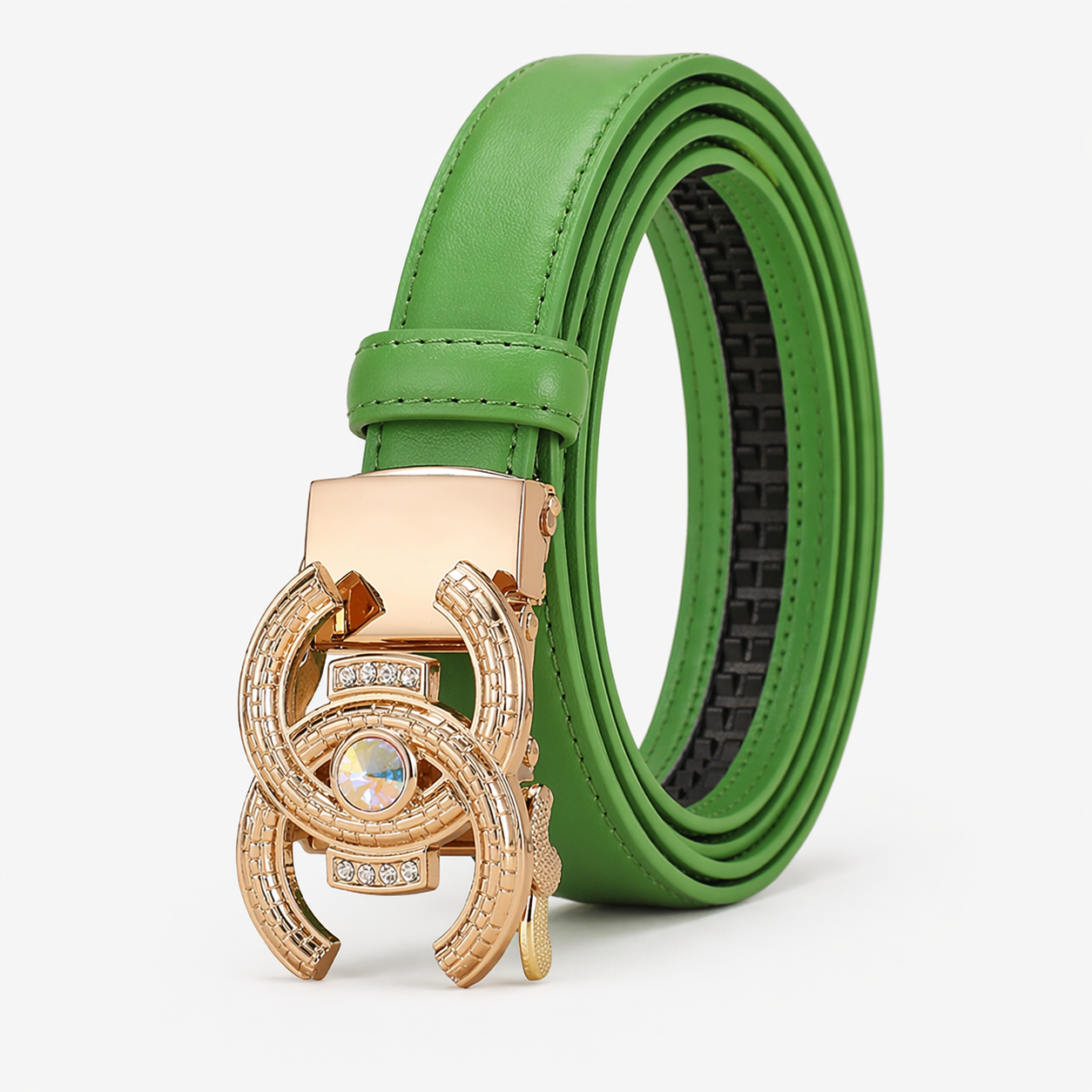 Ceinture Femme en Véritable Cuir Noir - Luxe et Élégance, Coupe Parfaite