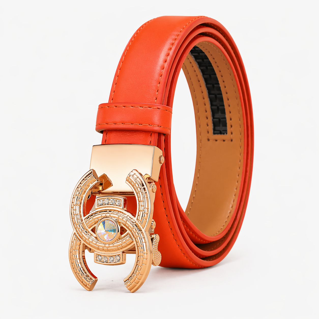 Ceinture Femme en Véritable Cuir Noir - Luxe et Élégance, Coupe Parfaite