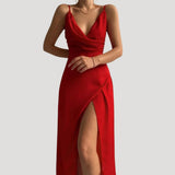 Robe Longue Fendue Femme - Robe de Soirée Invitée Mariage