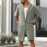 Set estival ușor cu cămașă și pantaloni scurți cu croială casual pentru femei