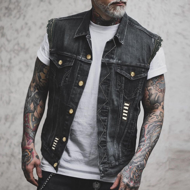 Denim Weste Herren | Ärmellos & markanter Streetwear-Look
