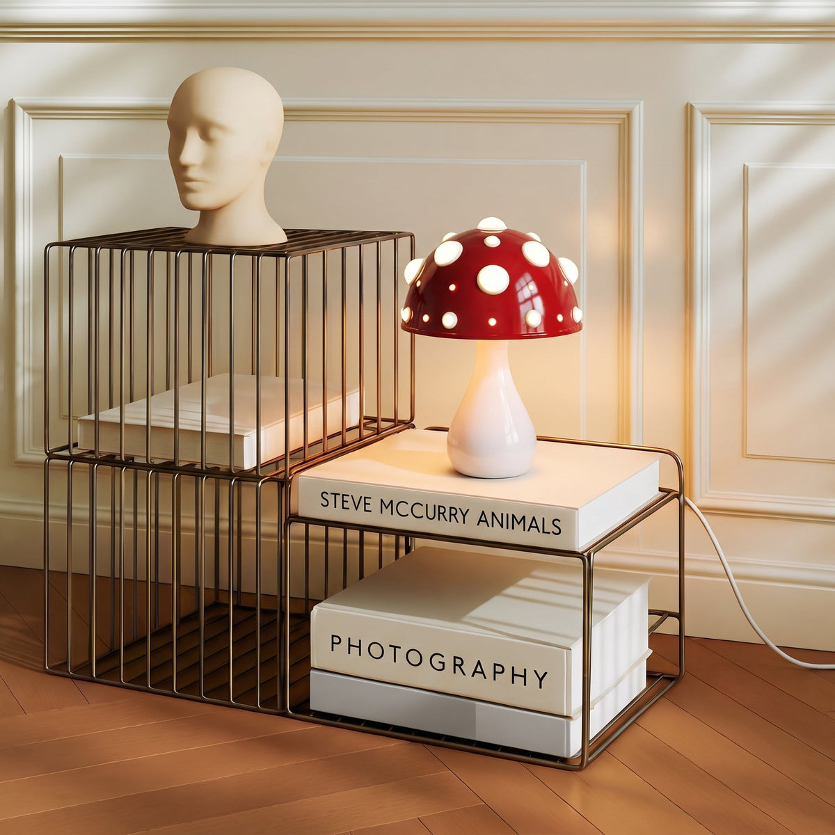 Lampe de table Champignon - Design Moderne en Métal à Intensité Variable