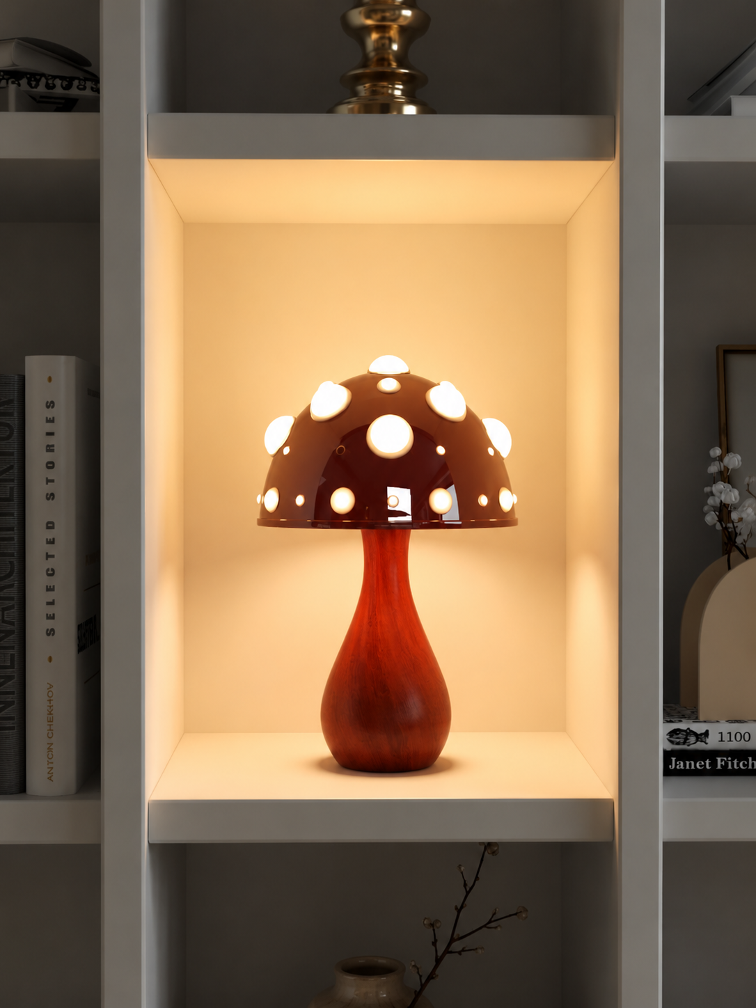 Lampe de table Champignon - Design Moderne en Métal à Intensité Variable