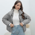Doudoune Femme À Motif Géométriqu Mode Automne Hiver