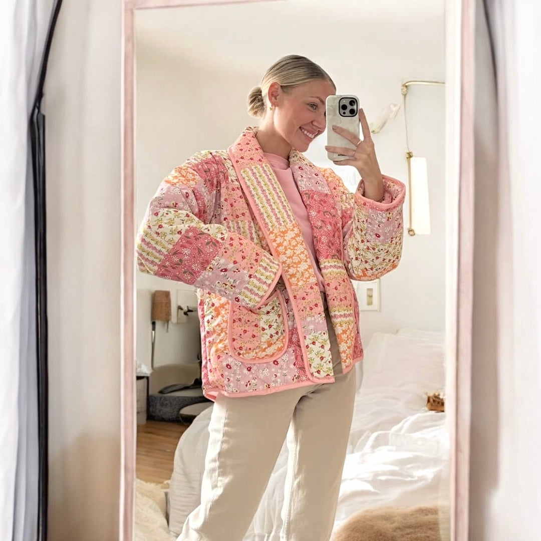 Doudoune Femme Florale Chic Décontractée 4