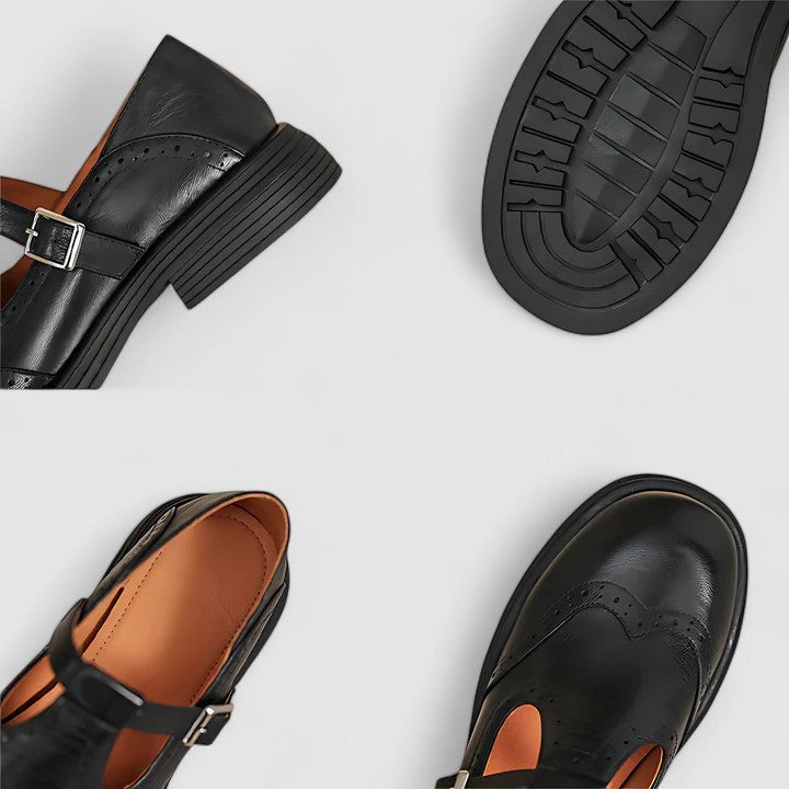 Chaussures Mary Jane Femme en Cuir - Style Classique Confort