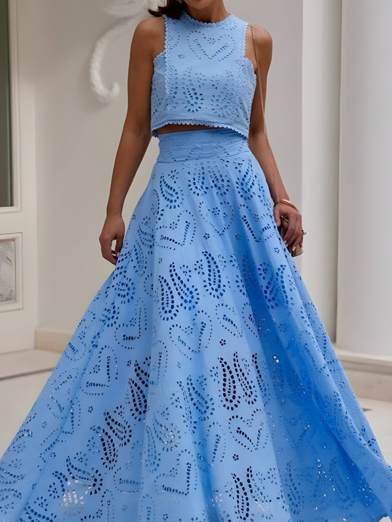 Damen Nachthemd-Set aus schwarzer Spitze und Satin, kurz und fließend, 2-teilig