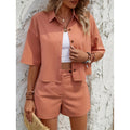 Ensemble Femme Chemise et Short Décontracté